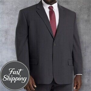 PRONTO UOMO Mens Blazer 54L WOOL Charcoal Gray Sport Coat 2-Button Jacket Suits